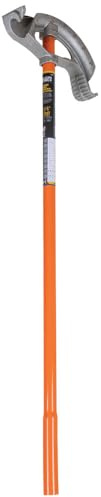 Klein Tools 51607 Aluminum Conduit Bender Full Assembly, 3/4-Inch EMT, 1/2-Inch Rigid, Wide Foot Pedal, Benchmark Symbols and Angle Setter