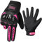 LVNRIDS Guanti da Moto Full Finger Touch Screen Donna Uomo Guanti Sportivi da Esterno per Motocross Ciclismo Campeggio Caccia Arrampicata Rosa M