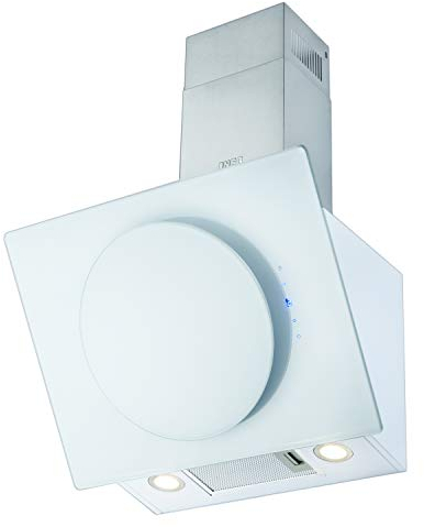 NEG Dunstabzugshaube KF106-ATW (Umluft/Abluft) 60cm kopffrei mit Randabsaugung, Glas-Front, 3 Motorstufen sehr leise, Doppel-Fettfiltersystem (vorn und unten)