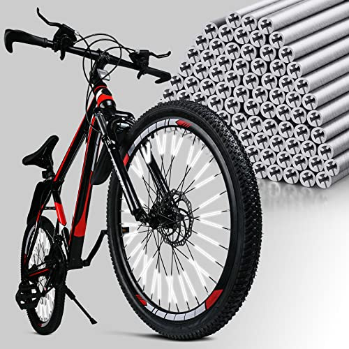 flintronic Riflettori per Raggi, 48Pezzi Copri Raggi Catarifrangenti, Riflettori Raggi Bicicletta, Catarifrangenti per Bici Set in Materiale catarinfrangente visibilità a 360 ° e Montaggio Facile