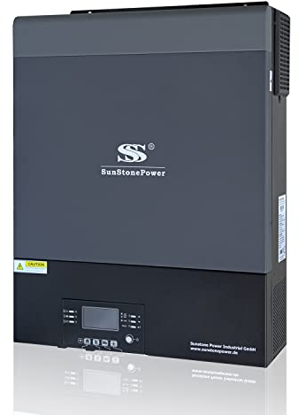 Sunstonepower Off-Grid Wechselrichter 48V 8KW MPPT Solar Inverter Reine Sinuswelle mit Bluetooth WiFi Solaranlage Gray