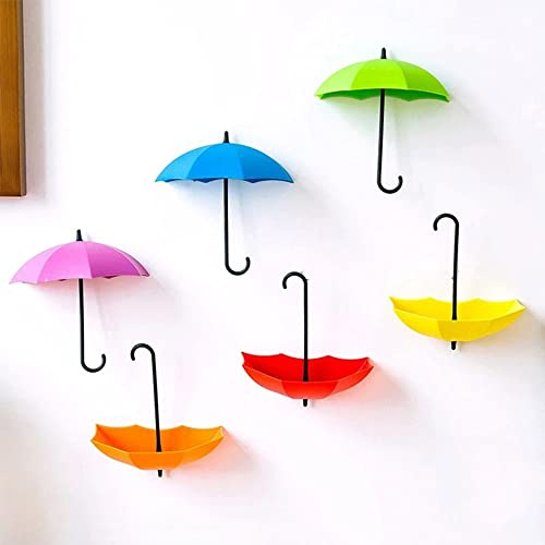 MaoNativey 6-stück Regenschirm Haken, Selbstklebend, Schlüsselhaken, Dekoration, Modern, Mehrfarbig, Langlebig, Wandmontage