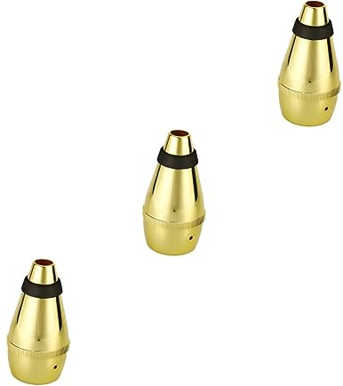 Abaodam 3stücke Kleiner Wasserdichter Trompeten-dämpfer Gold Für Übungszwecke Langlebig Verschleißfest Mit Hervorragender Intonation Und Angenehmem Design Für Musiker Und