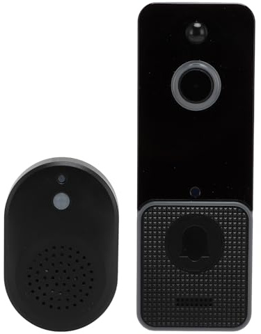 GOWENIC Trådlös dörrklockakamera, 1080P HD 5G Wi-Fi videodörrklocka med mörkerseende, rörelsedetektering, röstväxlare, 2-vägs intercom, realtidslarm för säkerhet