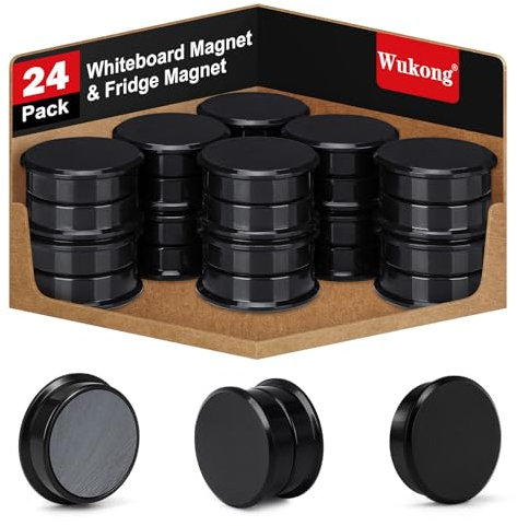 Wukong Lot de 24 aimants pour tableau magnétique puissant, noir, petit aimant pour tableau blanc, école, séminaires, aimants de réfrigérateur, casiers et photo