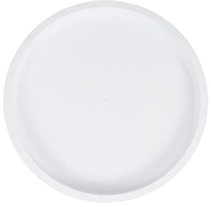 PartyKindom Sottovaso per Piante con Ruote in PP Bianco, capacità Elevata, Facile da Pulire, Supporto Mobile per Vasi da Fiori da Esterno