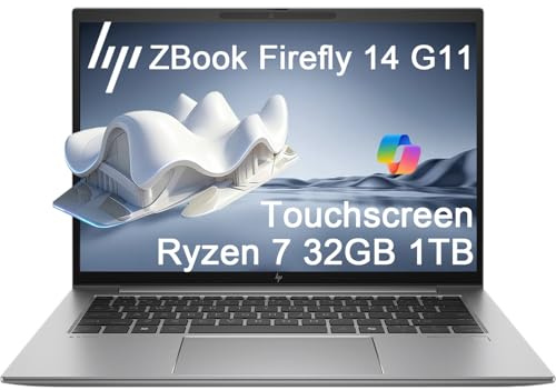 HP ZBook Firefly 14 G11 Mobile Workstation Laptop (14 FHD+ Touchscreen, 32GB DDR5, 1TB SSD, AMD Ryzen 7 8840HS (> Intel i7-1355U)) for Engineer, Designer, 2 x Thunderbolt 4, IR Webcam, Win 11 Pro