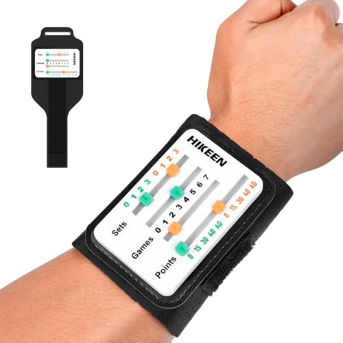 BOOSTEADY Big Screen Score Keeper for Tennis Racket and Padel,Adjustable Wrist Strap Score Board for Recording Points,Games and Sets - Glue-Free, Lightweight, Laser Engraved Numbers