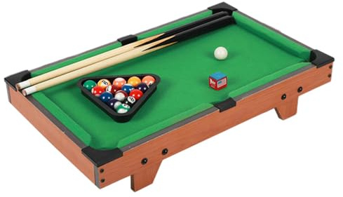 BEALIFE Mini Biliardo, Gioco da Tavolo per Famiglie, con Palline Colorate e Stecche, per Giocare, Tavolo da Biliardo da, Giocattolo, Realizzato in Legno