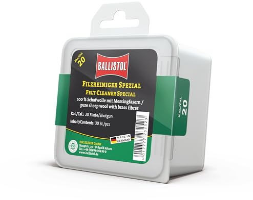 BALLISTOL 23252 Detergente speciale per feltro – Pulitore per fucile Kal.20 – 30 pezzi