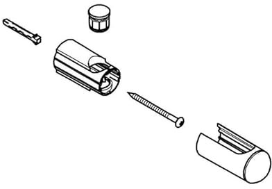 GROHE GROHE 48100 Support de barre de douche pour barre de douche Diamètre : 22 mm Acier