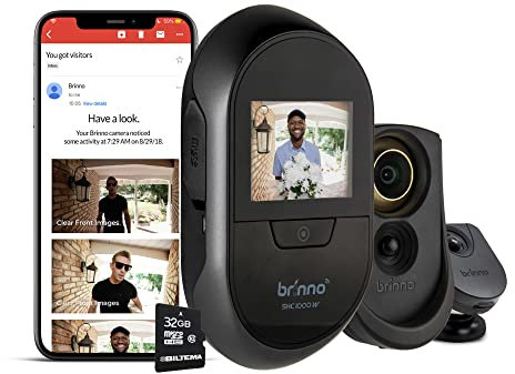Brinno Peephole Camera WiFi SHC1000W, Peephole Camera for Apartment Door with Motion Sensor, Dual Storage for Image, Easy Installation Camera for Existing Peephole - Gold - Size 15/32 (12mm)