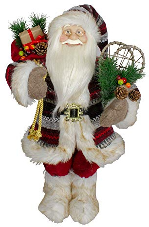 Northlight 18 Standing Santa Christmas Figure with Snow Shoes and Fur Boots