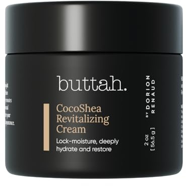 Buttah Skin CocoShea Revitalizing Cream 2oz - Natural & Organic African Shea & Cocoa Butter - Best Face Moisturizer for Dry Skin - Skin Protectant for Melanin Rich Skin - Black Owned Skincare