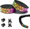 ROCKBROS Fahrrad Lenkerband für Rennrad & MTB – Rutschfestes & Stoßdämpfendes Griffband aus PU + EVA, Langlebiges Bike Bar Tape, 2 Rollen je 210×3 cm, Schwarz Bunt