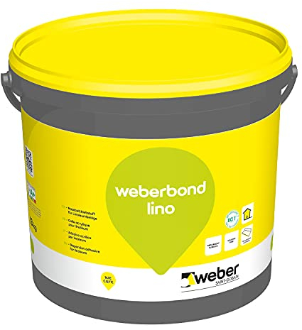 Pegamento acrílico, 13 kg, sin disolvente, para lino, Weberbond lino, Weber