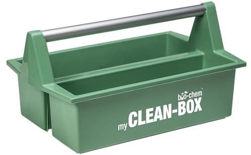 bio-chem Premium Toolbox – robuste Aufbewahrungsbox & Organizer mit Aluminium-Tragegriff – perfekt Reinigungsprodukte & Zubehör – Werkzeugbox für Haushalt, Werkstatt & Pflege