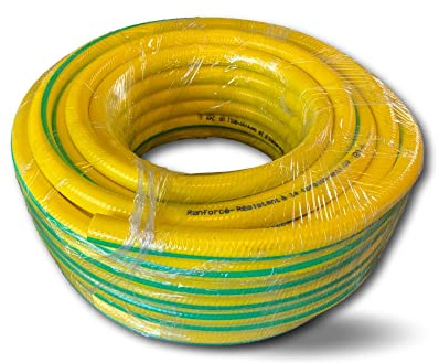 Kibros Tuyau arrosage anti-UV 4 couches Ø 15 mm 25 m | 4 couches 3 PVC + 1 fibre textile, Ø 15 mm, 200g/m, résiste UV températures, souple résistant, sans kit douchette.