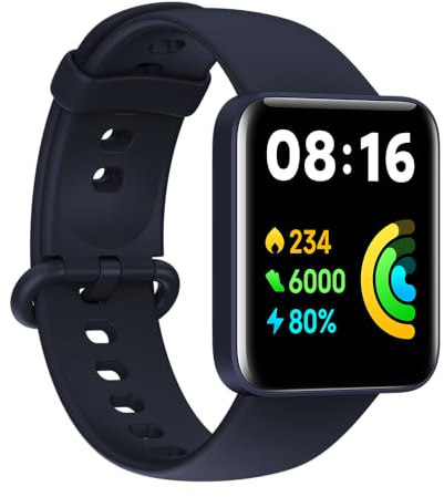 Xiaomi Redmi Smart Watch 2 Lite - Pantalla táctil de 1.55 Pulgadas, Resistente al Agua 5ATM, batería de 10 días, GPS, Modo Deportivo de más de 100, Pasos, sueño, Monitor de Ritmo cardíaco, rastreador