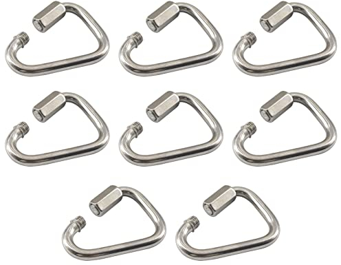 Zerniple (8 Stück) M3.5 Triangle Quick Link 304 Edelstahl Locking Delta Kettenglied