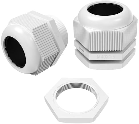 Lumonic 2x Kabelverschraubung M40 PG36 IP67 metrisch d22-32mm I Kabeldurchführung wasserdicht in grau I Verschraubungen, Schlauchdurchführung M40 PG36