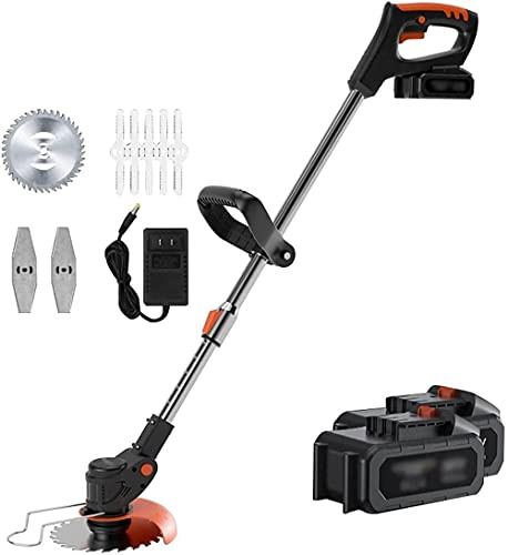 ATAAY Tagliaerba Elettrico Tosaerba Portatile Senza Fili Tagliaerba Elettrico Multifunzionale 21V 10000 mAh Batteria-Batteria 10000mAh*2