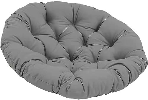 RZYW Papasansessel Kissen, Radar Stuhl Pad, Weiches Hängematten Sitzkissen, Verdicktes Drehbares Eierstuhlkissen Für Terrasse Rasen Hängesessel, Gartensessel, Drehsessel,A12,100 * 100cm