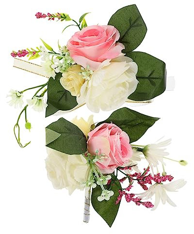Amosfun 4sätze Blumen-Handgelenk-Corsage Und Boutonniere Set Künstliche Hochzeitsdekoration Für Braut Und Brautjungfern Teiliges Set Für Hochzeiten Abschlussbälle Und Besondere