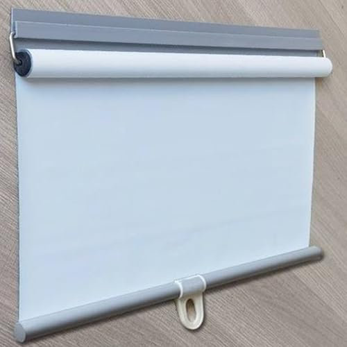 MZZHEDIE Tenda a Rullo Oscurante,Tenda Avvolgibile Oscurante,Tendina Oscurante a Scomparsa,Tende Regolabili,Schermata Privacy,Tapparelle Coibentate per Porte e Finestre,Bianco (W100×H150cm/39×59in)