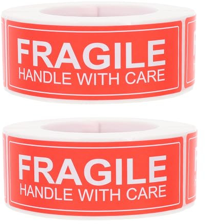 Gogogmee 2rollen Zerbrechliche Aufkleber Für Verpackungen Aufschrift Caution up Fragile Versandaufkleber Papieraufkleber Für Vorsichtshinweise