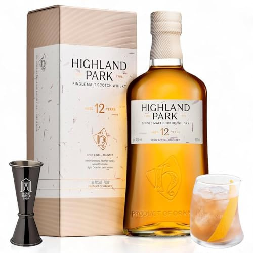 Highland Park 12 Year Old Whisky Glass & Jigger Gift Set 70cl