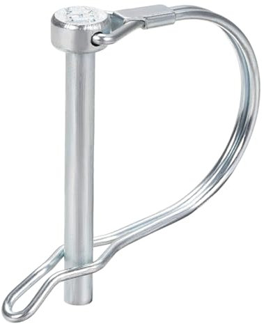 DTGN 6mm x 50mm (Dxl) Spina Bloccaggio Albero - 1 Pezzo - Ideale per Rimorchi Agricoli Prati - Perno Accoppiamento Rotondo Acciaio Al Carbonio Orecchio - Tonalità Argento