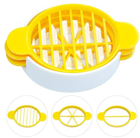 3 in 1 Eins Eierschneider, Multifunktionaler Eierschneider, Eischneidewerkzeug, Eierteiler, Egg Slicer, Eierstecher, Eierharfe zum Schneiden für Eier, Kiwi, Erdbeeren