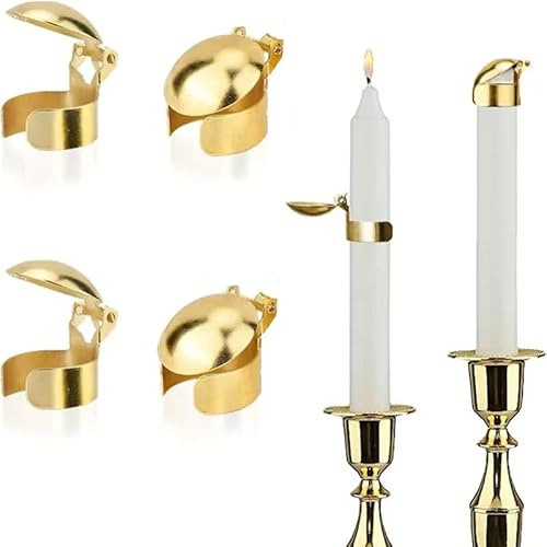 Automatic fire Extinguisher for Candles, Safe extinguishing of Candle Flames, Automatic extinguishing of Wick (4, Silvery)