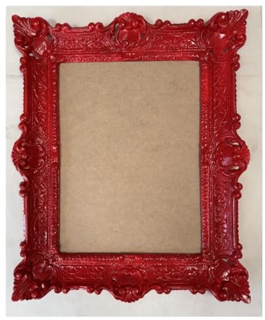 Generisch BILDERRAHMEN BAROCKRAHMEN mit GLAS 56x46cm RECHTECKIG REPRO Bilder ROT 30x40cm oder 40x30 cm BAROCK ANTIK 50TR