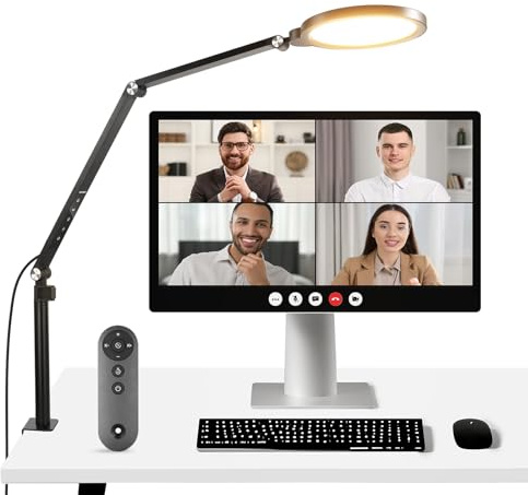 NEEWER Basics R18 Schreibtischringlicht mit Ständer, Videokonferenz, kontinuierliche Aufnahme, Make-up, Telefon, Selfie, Computer, Laptop, Zoom, Ring
