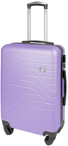 IlGruppone Trolley Bagaglio Mano Rigido 37x20x54.5 Piccolo Ultraleggero Valigia In Abs Con 4 Ruote Manico Chiusura Di Sicurezza Per Compagnie Low Cost Economy Zaino Da Viaggio - Lilla