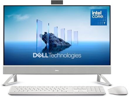 Dell Desktop 27 FHD Display, Intel Core 7-150U, 16 GB DDR5 RAM, 1 TB SSD, Intel Graphics, Windows 11 Home - White