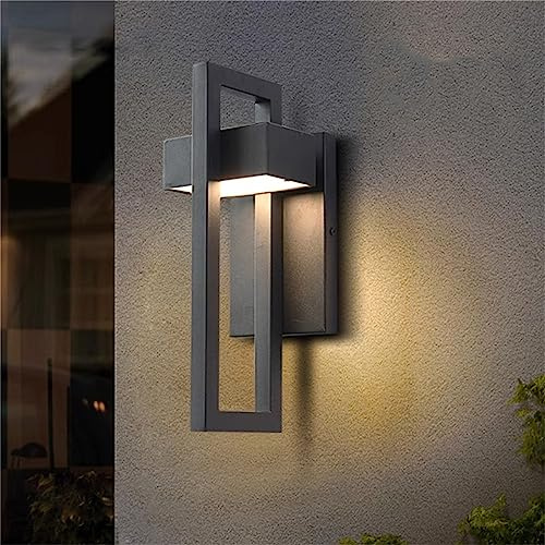 GWJKG murale Esterni Geometrici Moderni Il Giardino Lampada a Parete Impermeabile per l'ingresso del Portico e la Luce Bianca della Porta 420 Lumen