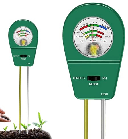 3 in 1 Misuratore pH Terreno, Igrometro per Piante, Tester per Misuratore di Umidità Luce pH Dell'acidità Delle Piante Temperatura e Umidità,Misuratore Umidità Terreno,Adatto Orti Iardino,Fattoria,Pra