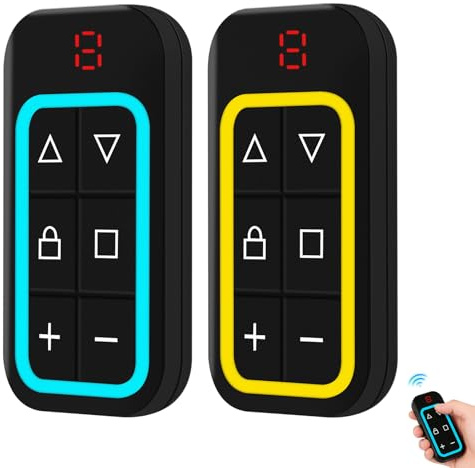 2 unidades de mando a distancia para puerta de garaje, copiador, mando a distancia manual para puerta de garaje, 8 canales, alcance de 50 m, mando a distancia universal para puerta de garaje, mando a