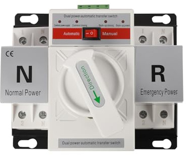 Interruttori di trasferimento automatici a doppia alimentazione mini 110 V 2P 63 A Interruttore di commutazione del controller a levetta Conversione autofusa