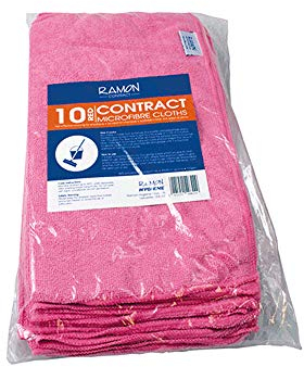 Ramon Hygiene 10 Microfibre Cloths, 40 x 40 cm, Red, 740R.CT