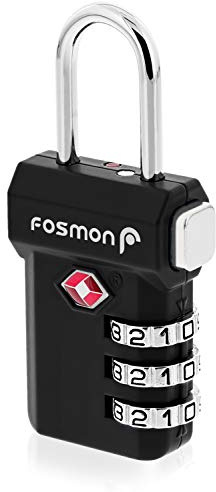 Fosmon Premium TSA Zahlenschloss Vorhängeschloss für Koffer - 4er Set
