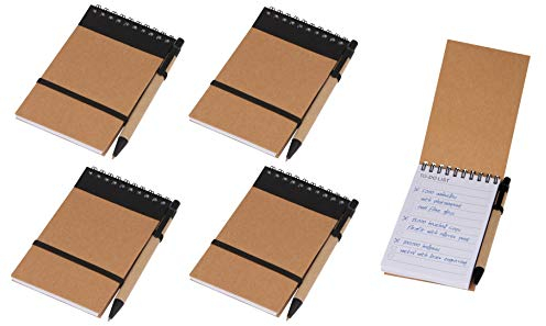 5x Schreibset / Kugelschreiber und Spiral-Notizbuch mit To do Liste / ca. A6