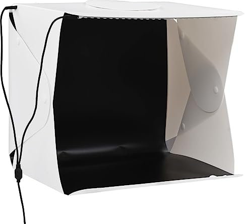 vidaXL LED-Lichtbox Fotostudio Lichtzelt Lichtwürfel Softbox Klappbar 40×34×37cm