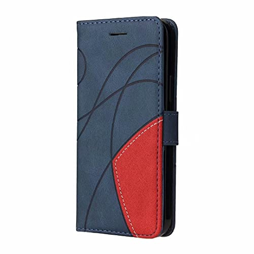 Ucikov Pochette en Cuir pour Téléphone Xiaomi Poco M3,Coque Antichoc Incassable Rabat Pratique Élégant Bourse Etui Housse Protection avec Béquille et Carte Bleue Fentes,Bleu