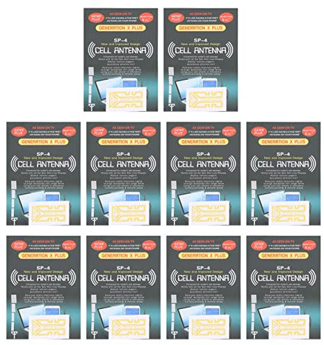 Lot de 10 Autocollants D'amélioration du Signal de Téléphone Portable, Amplificateur D'antenne Mobile, Amplificateur de Signal de Téléphone pour Votre Signal en Extérieur, Voyage, Camping, Alpinisme