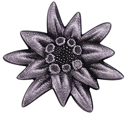 AnsonBoy Edelweiß-Emaille-Pin Deutsches WWII-Militär-Blumen-Metallabzeichen