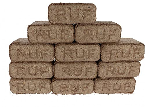2 x 10kg Nago RUF Hartholzbriketts Briketts Stempel Kamin Ofen Brikett Brennholz Heizbrikett